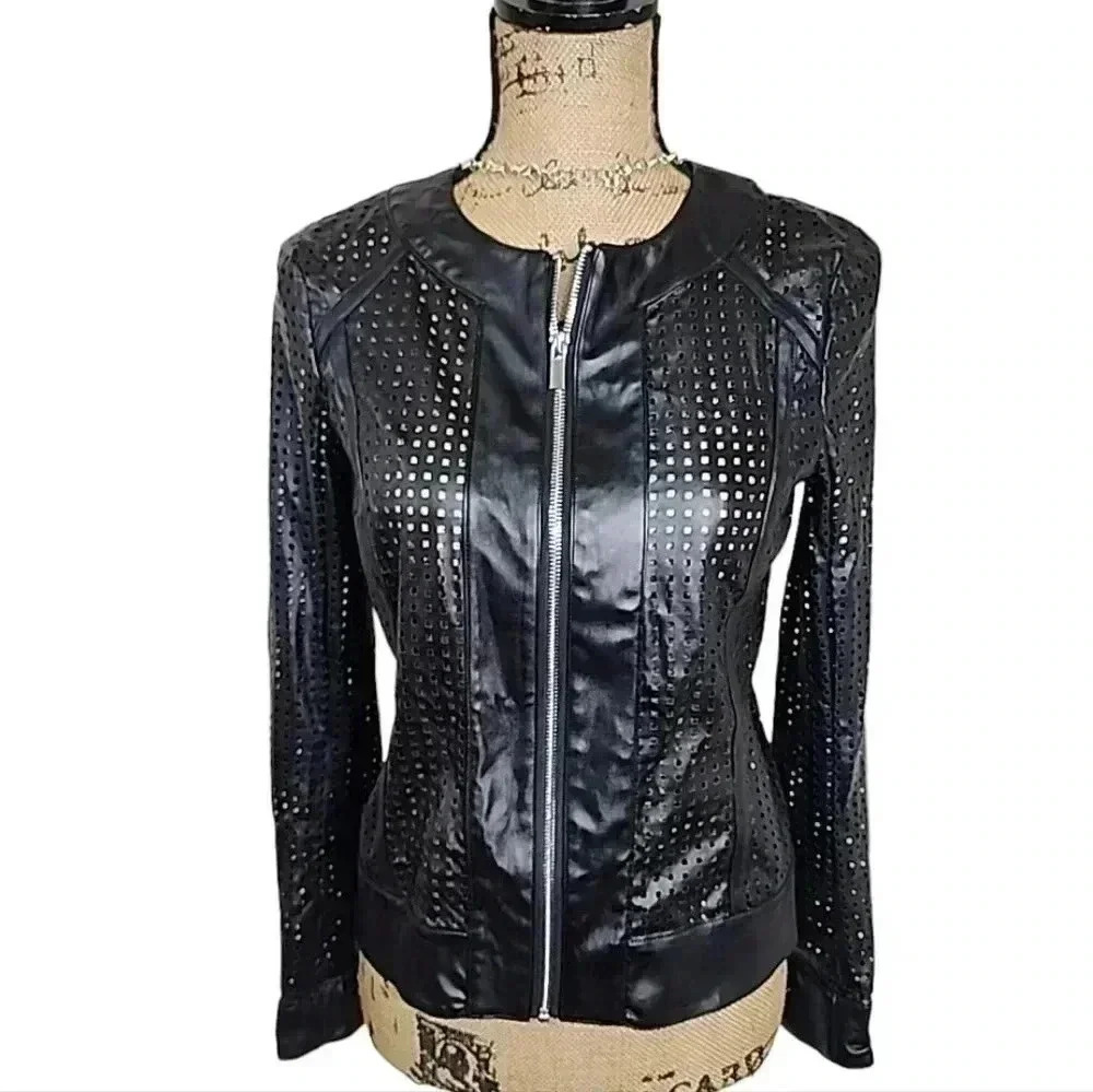 DOLCE cabo Pu Faux leather blazer jacket. Nwt size xsmall